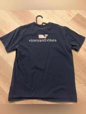Vineyard Vines Navy Short-Sleeve Whale Logo Tee